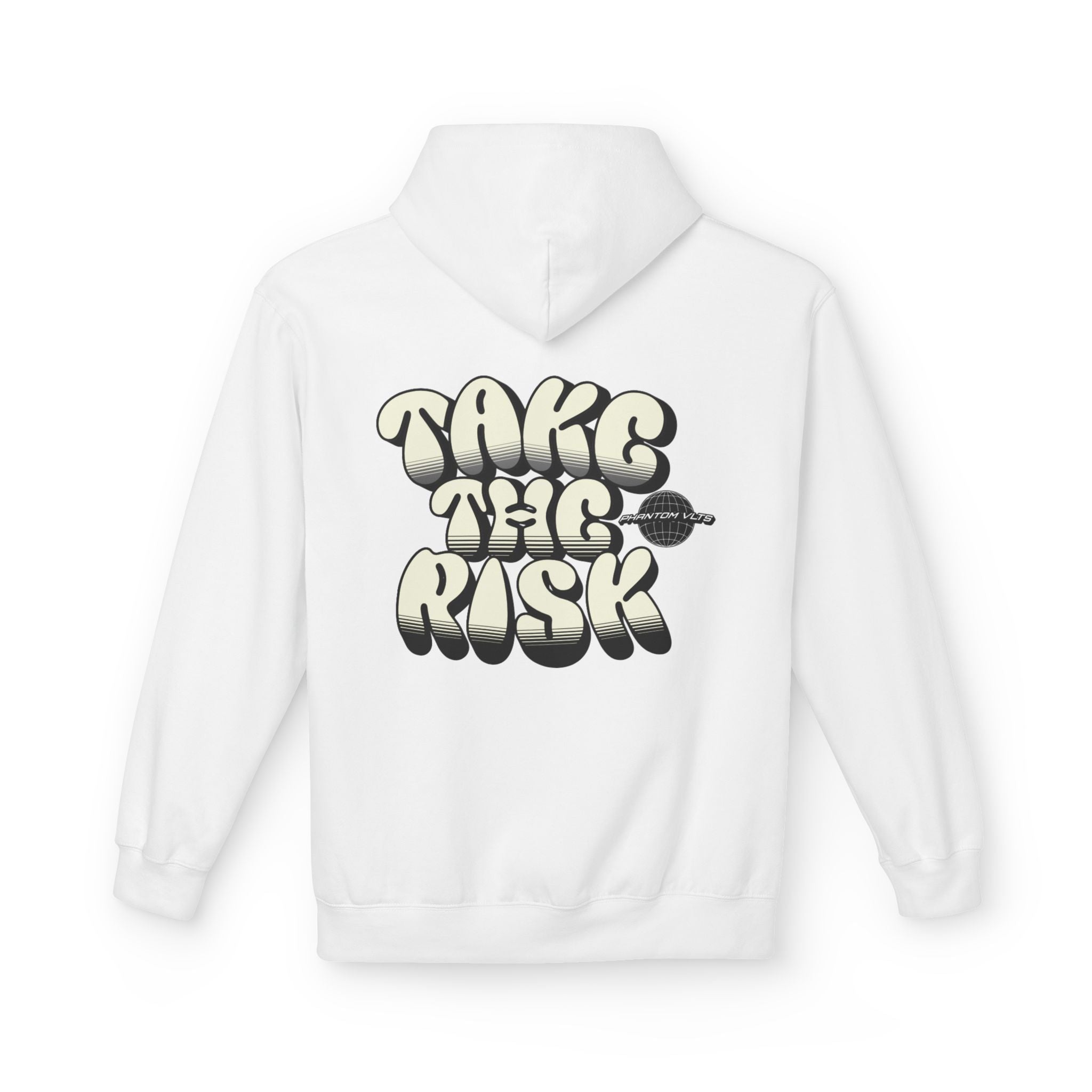 Take The Risk Hoodie — Oversized Bubble Lettering Streetwear Fleece