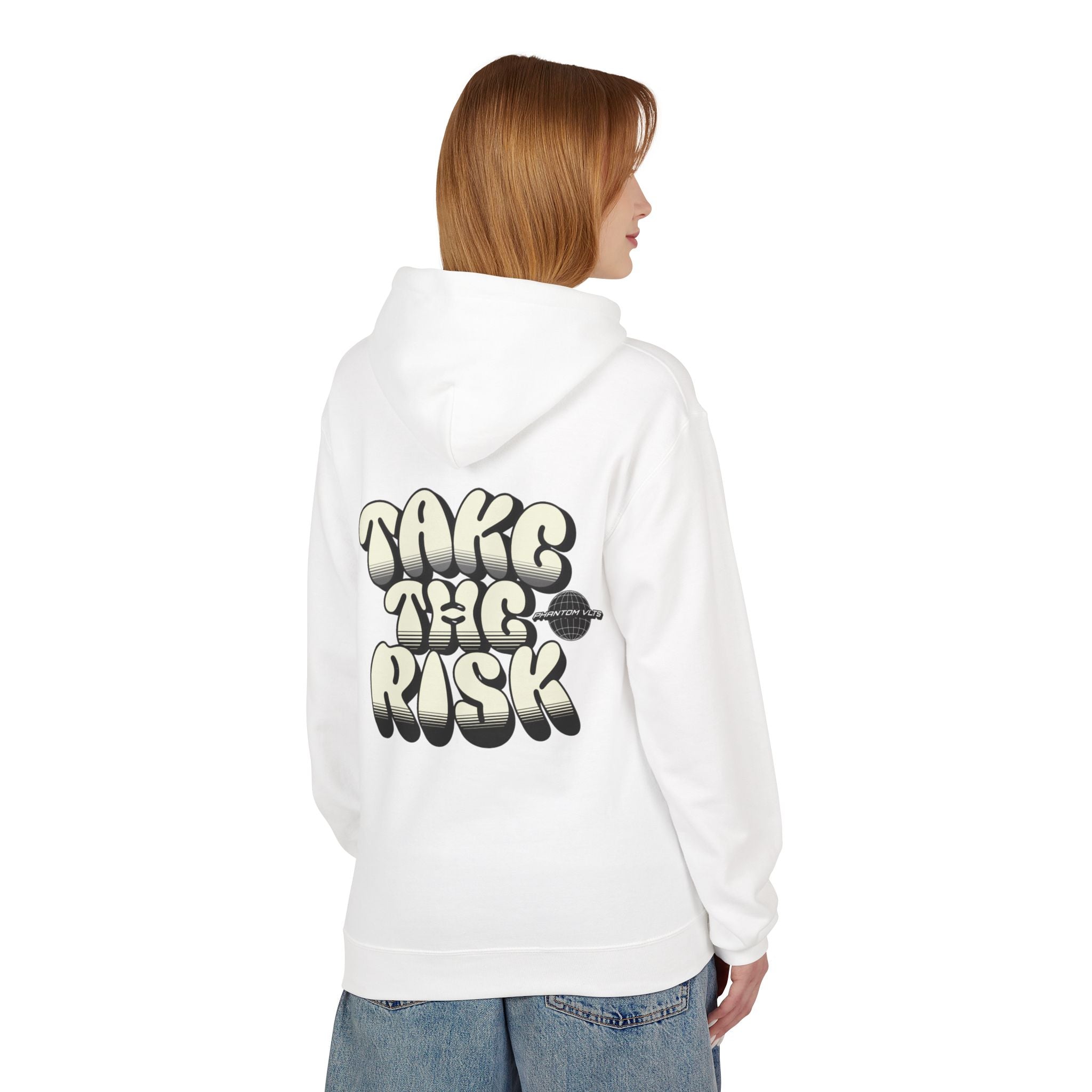 Take The Risk Hoodie — Oversized Bubble Lettering Streetwear Fleece